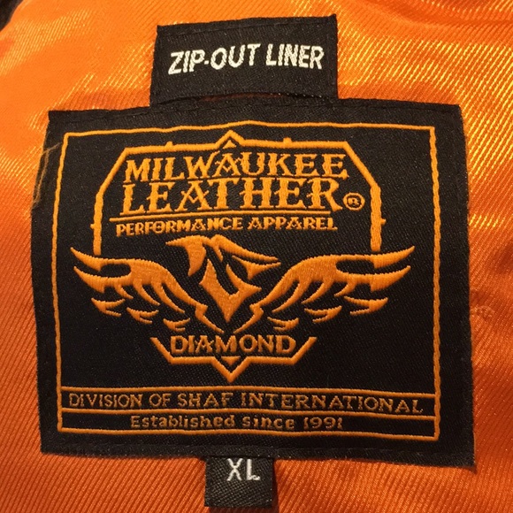 Distressed brown motorcycle jacket Men